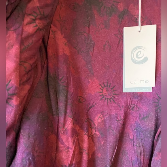 Calme by Johnny Was Printed Fleece Jacket Sz Large - NWT - Picture 7 of 7